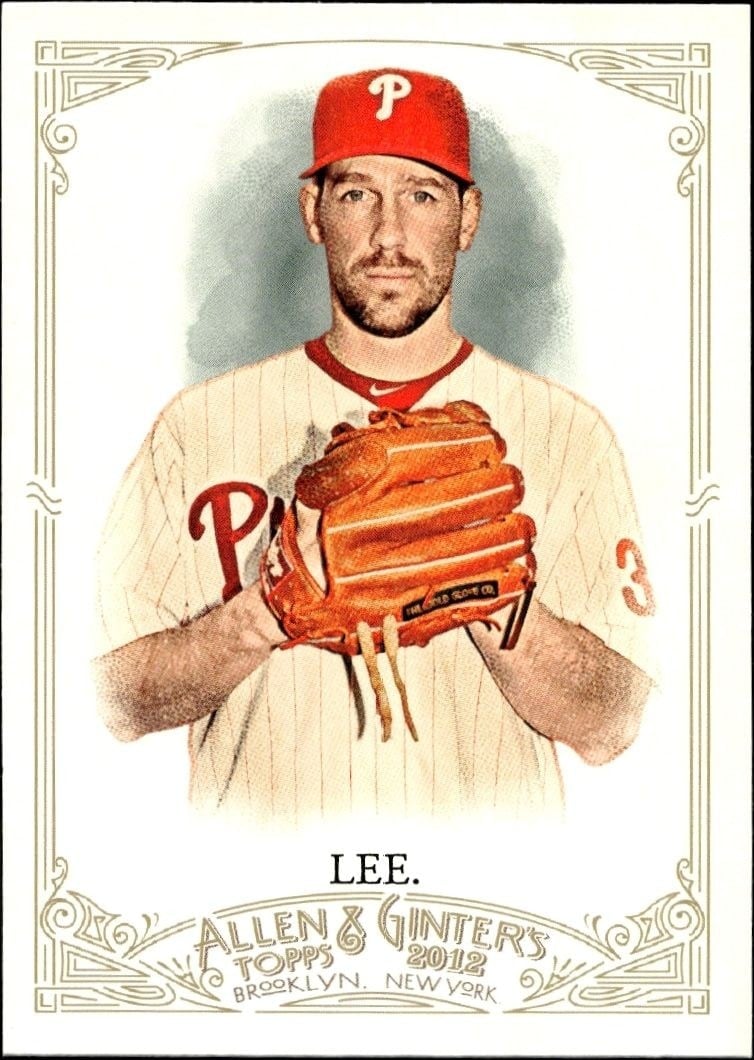 Cliff Lee 2012 Topps Allen & Ginter #293 Baseball Trading Card - Front 2012 Topps Allen & Ginter Cliff Lee #293 baseball trading card front