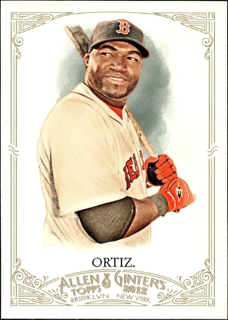 David Ortiz 2012 Topps Allen & Ginter #35 Baseball Trading Card - Front 2012 Topps Allen & Ginter David Ortiz #35 baseball trading card front