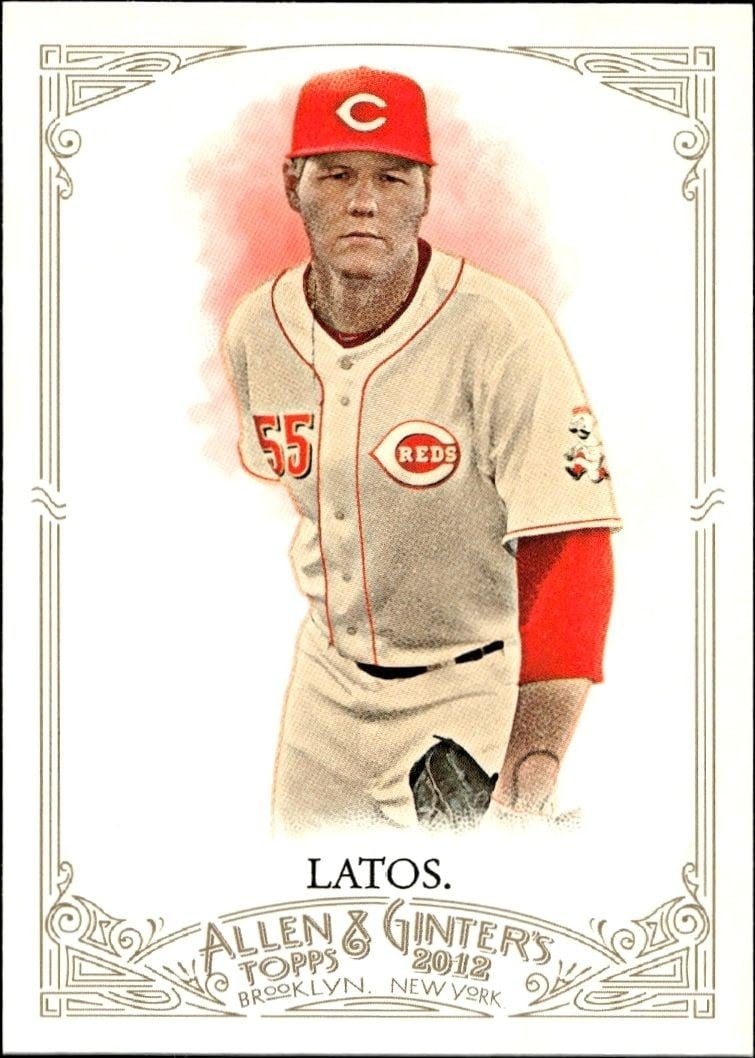Mat Latos 2012 Topps Allen & Ginter #64 Baseball Trading Card - Front 2012 Topps Allen & Ginter Mat Latos #64 baseball trading card front