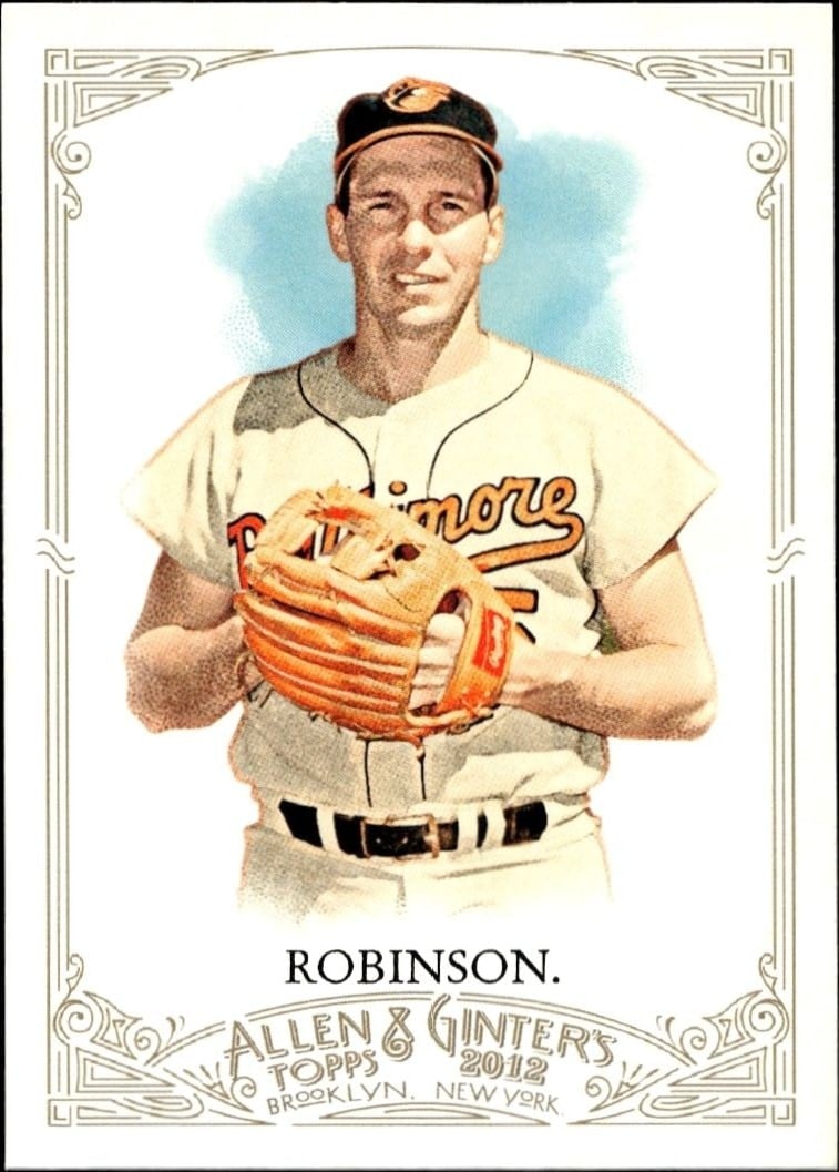 Brooks Robinson 2012 Topps Allen & Ginter #80 Baseball Trading Card - Front 2012 Topps Allen & Ginter Brooks Robinson #80 baseball trading card front