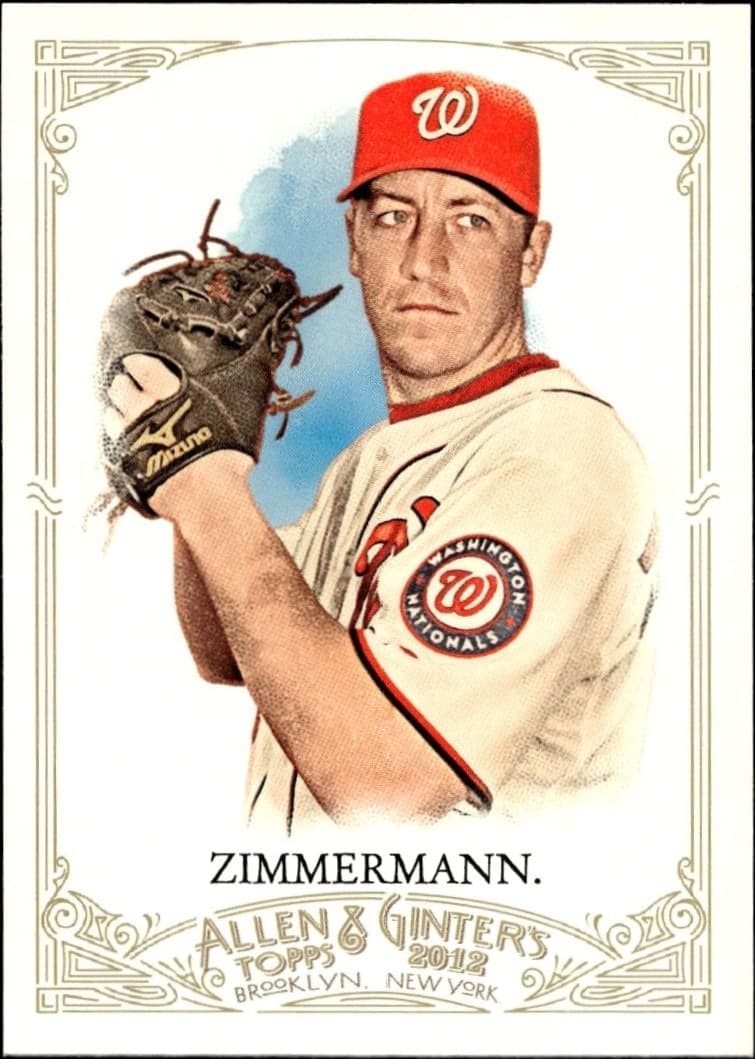 2012 Topps Allen & Ginter Jordan Zimmermann #73 trading card