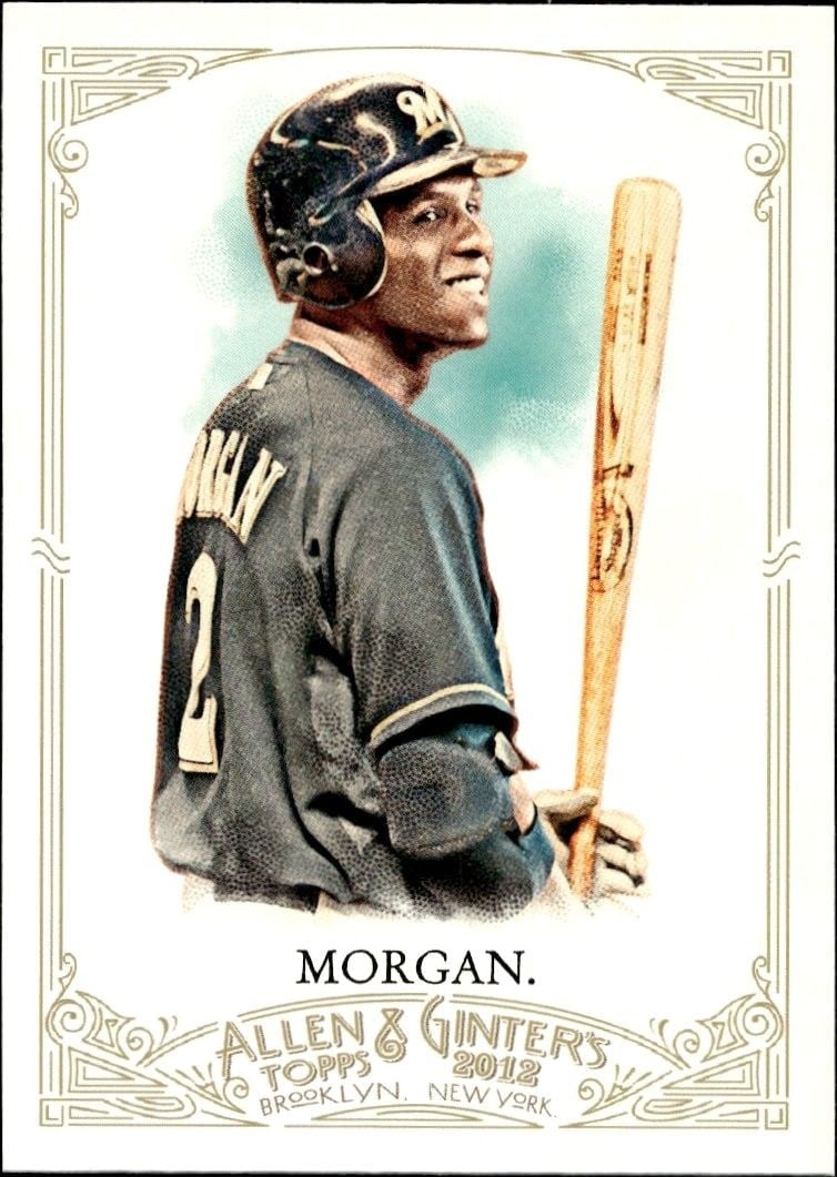 Nyjer Morgan 2012 Topps Allen & Ginter #86 Baseball Trading Card - Front 2012 Topps Allen & Ginter Nyjer Morgan #86 baseball trading card front