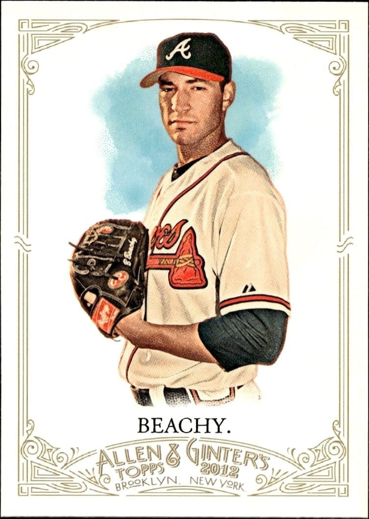 Brandon Beachy 2012 Topps Allen & Ginter #116 Baseball Trading Card - Front 2012 Topps Allen & Ginter Brandon Beachy #116 baseball trading card front