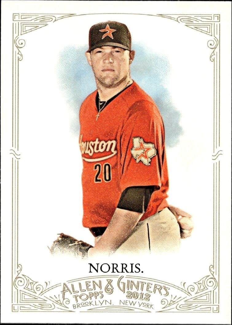 Bud Norris 2012 Topps Allen & Ginter #106 Baseball Trading Card - Front 2012 Topps Allen & Ginter Bud Norris #106 baseball trading card front