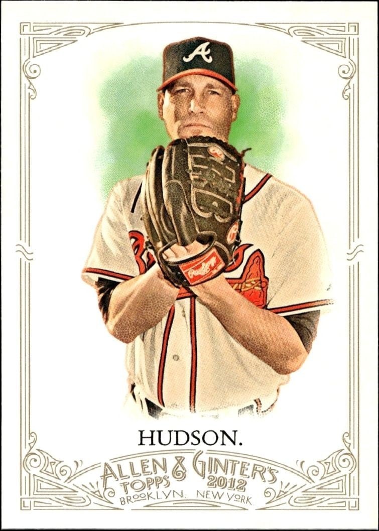 Tim Hudson 2012 Topps Allen & Ginter #139 Baseball Trading Card - Front 2012 Topps Allen & Ginter Tim Hudson #139 baseball trading card front