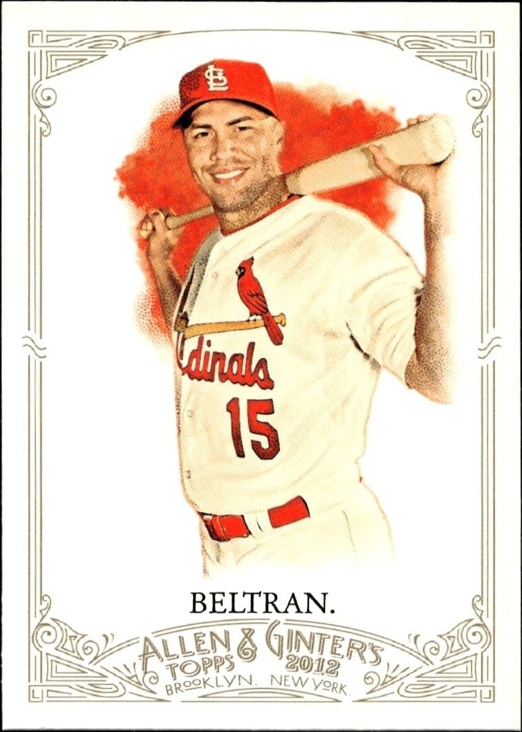 Carlos Beltran 2012 Topps Allen & Ginter #133 Baseball Trading Card - Front 2012 Topps Allen & Ginter Carlos Beltran #133 baseball trading card front