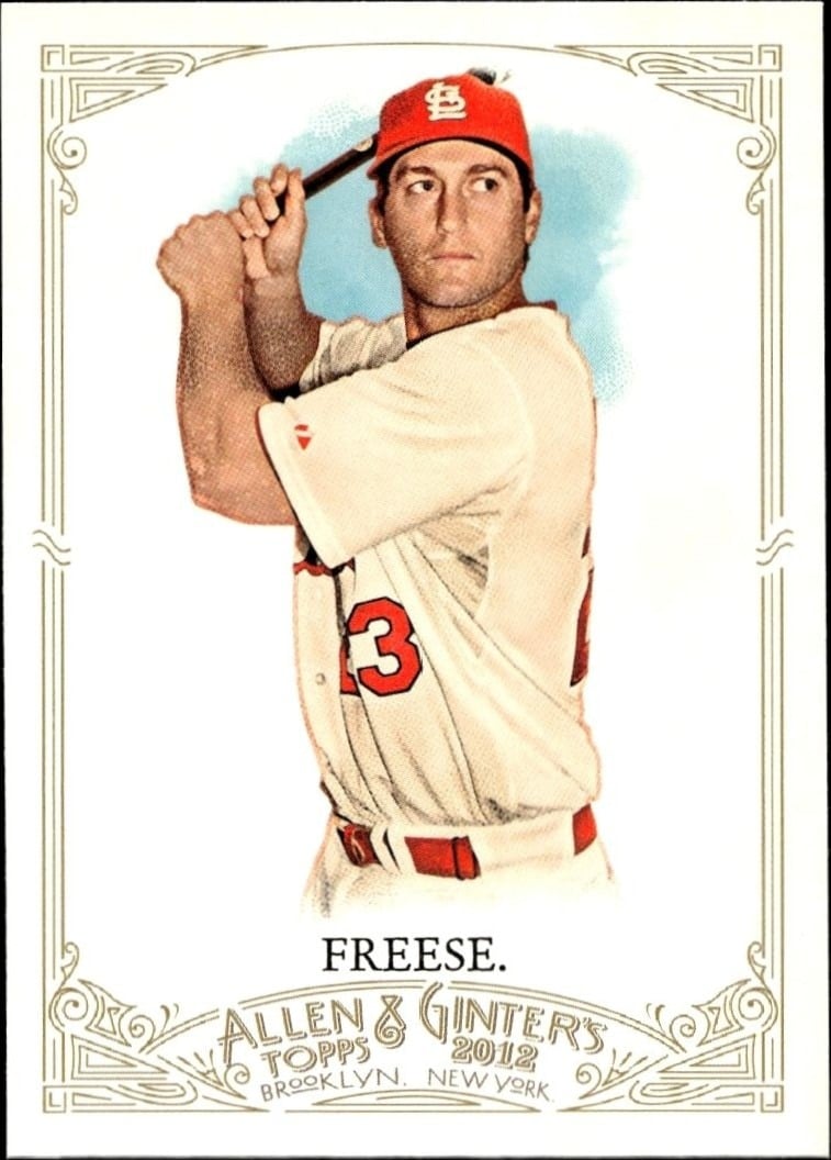 David Freese 2012 Topps Allen & Ginter #134 Baseball Trading Card - Front 2012 Topps Allen & Ginter David Freese #134 baseball trading card front
