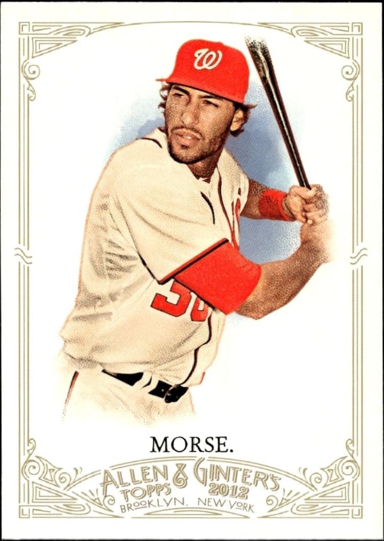 Mike Morse 2012 Topps Allen & Ginter #135 Baseball Trading Card - Front 2012 Topps Allen & Ginter Mike Morse #135 baseball trading card front