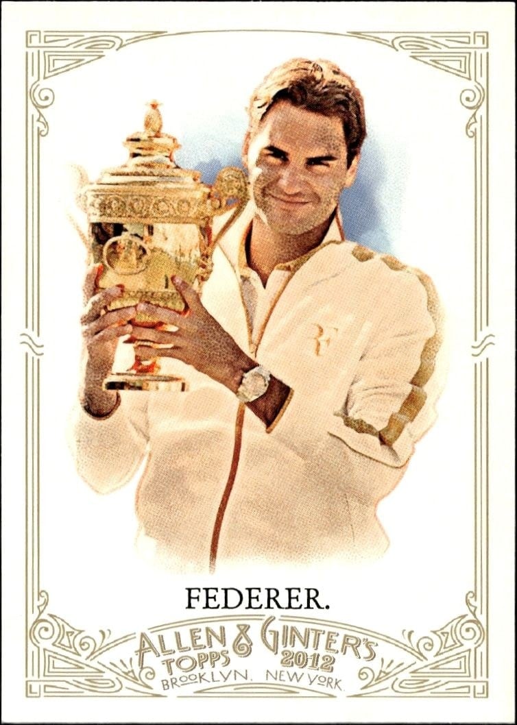 Roger Federer 2012 Topps Allen & Ginter #157 Baseball Trading Card - Front 2012 Topps Allen & Ginter Roger Federer #157 baseball trading card front