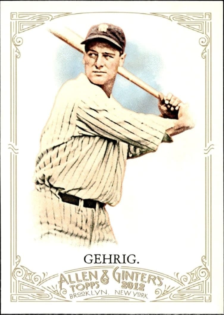 2012 Topps Allen & Ginter Lou Gehrig #196 trading card