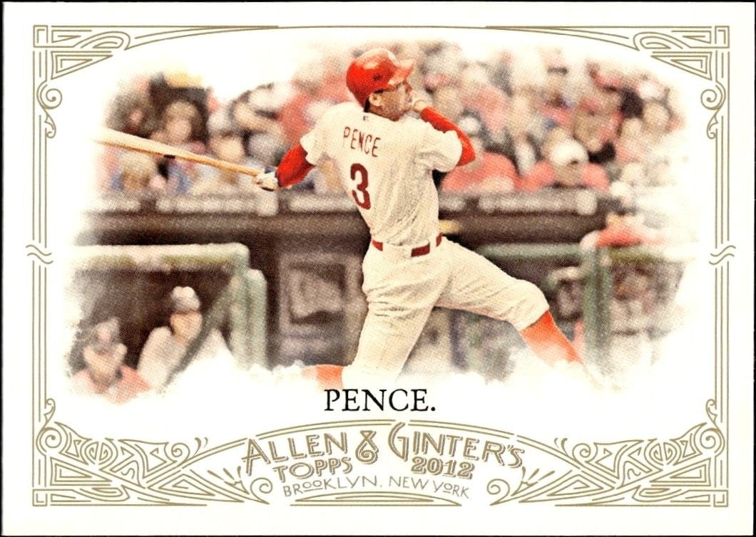 Hunter Pence 2012 Topps Allen & Ginter #26 Baseball Trading Card - Front 2012 Topps Allen & Ginter Hunter Pence #26 baseball trading card front