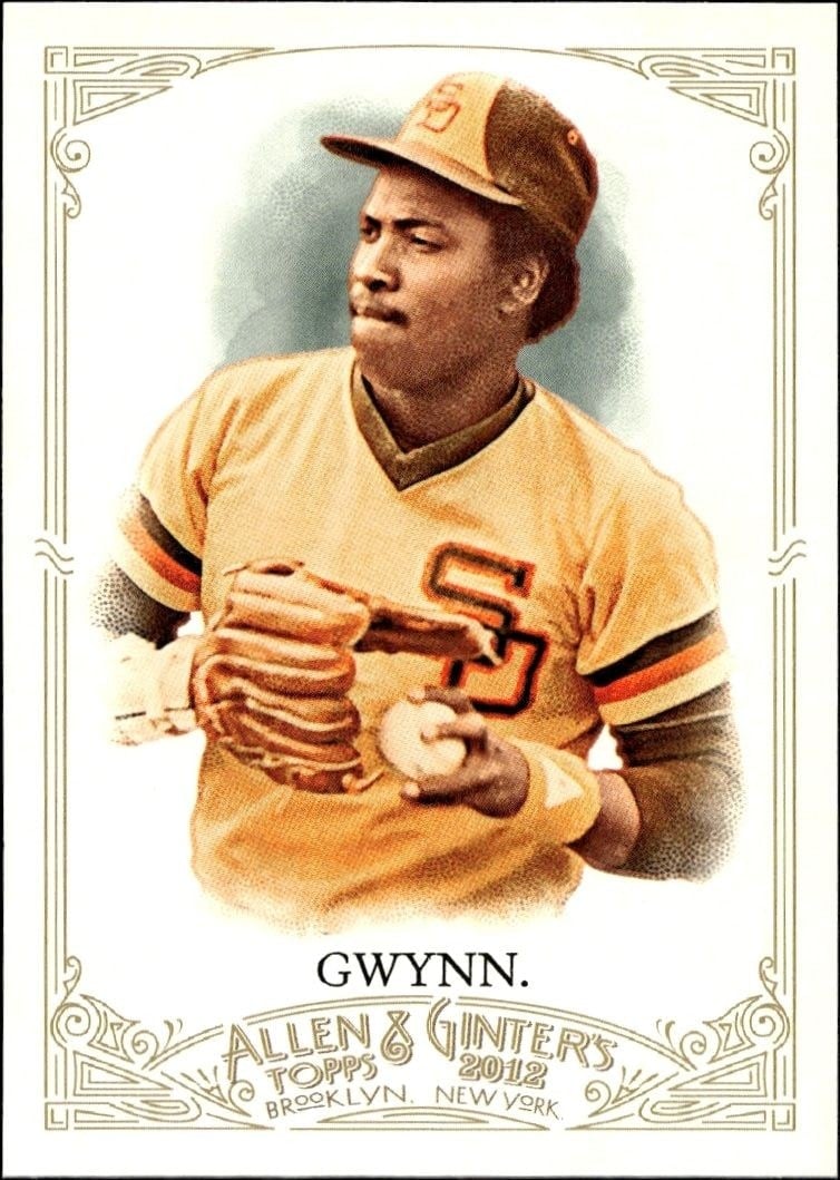 Tony Gwynn 2012 Topps Allen & Ginter #205 Baseball Trading Card - Front 2012 Topps Allen & Ginter Tony Gwynn #205 baseball trading card front