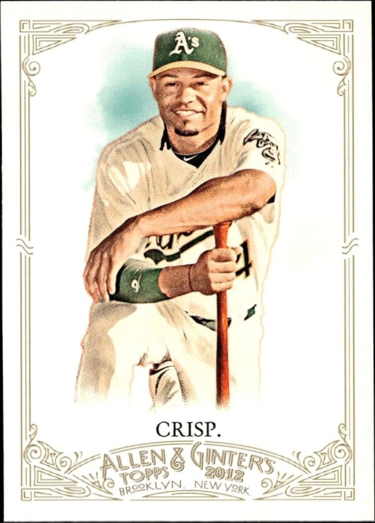 Covelli Crisp 2012 Topps Allen & Ginter #209 Baseball Trading Card - Front 2012 Topps Allen & Ginter Covelli Crisp #209 baseball trading card front