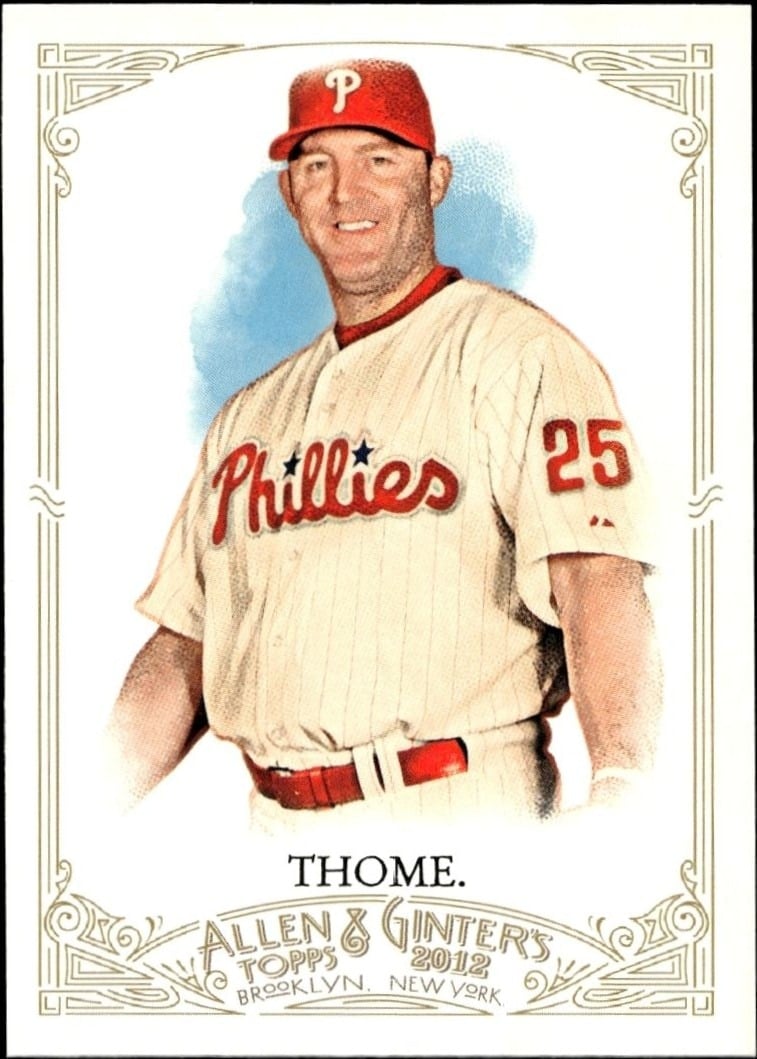 Jim Thome 2012 Topps Allen & Ginter #226 Baseball Trading Card - Front 2012 Topps Allen & Ginter Jim Thome #226 baseball trading card front