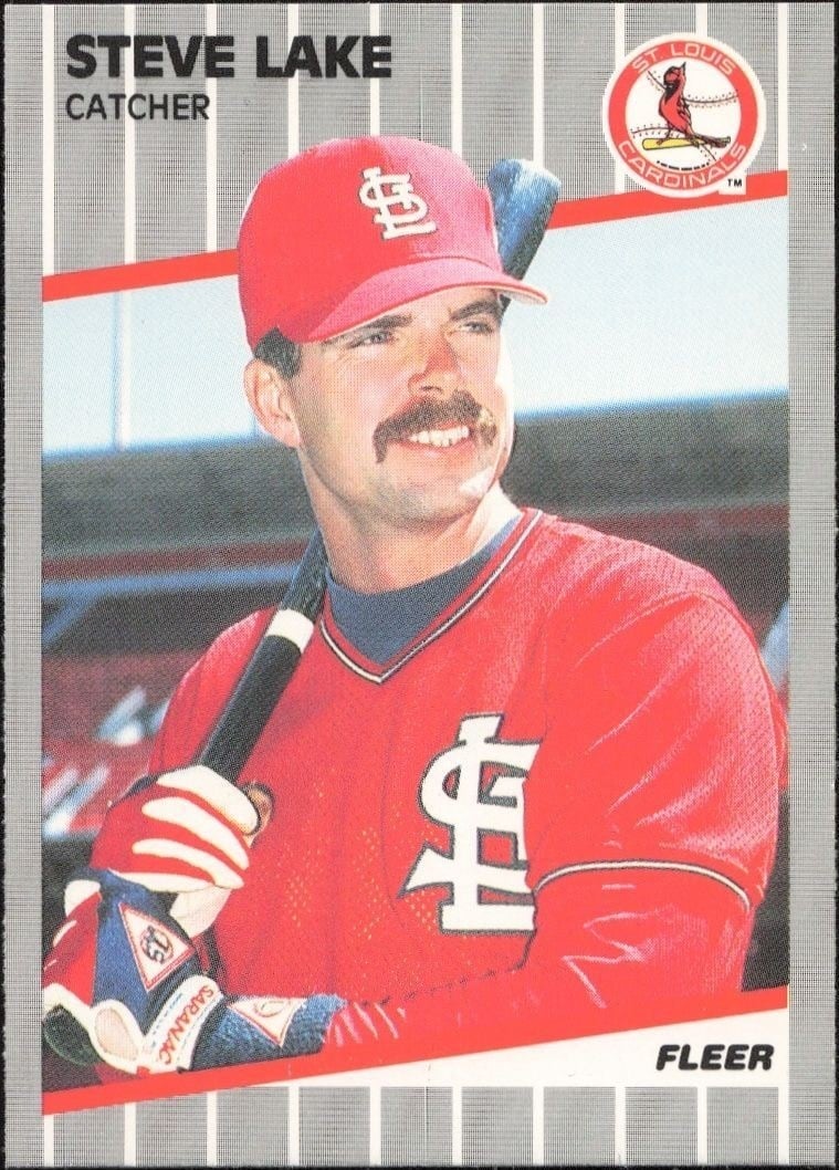 1989 Fleer Steve Lake #454 trading card