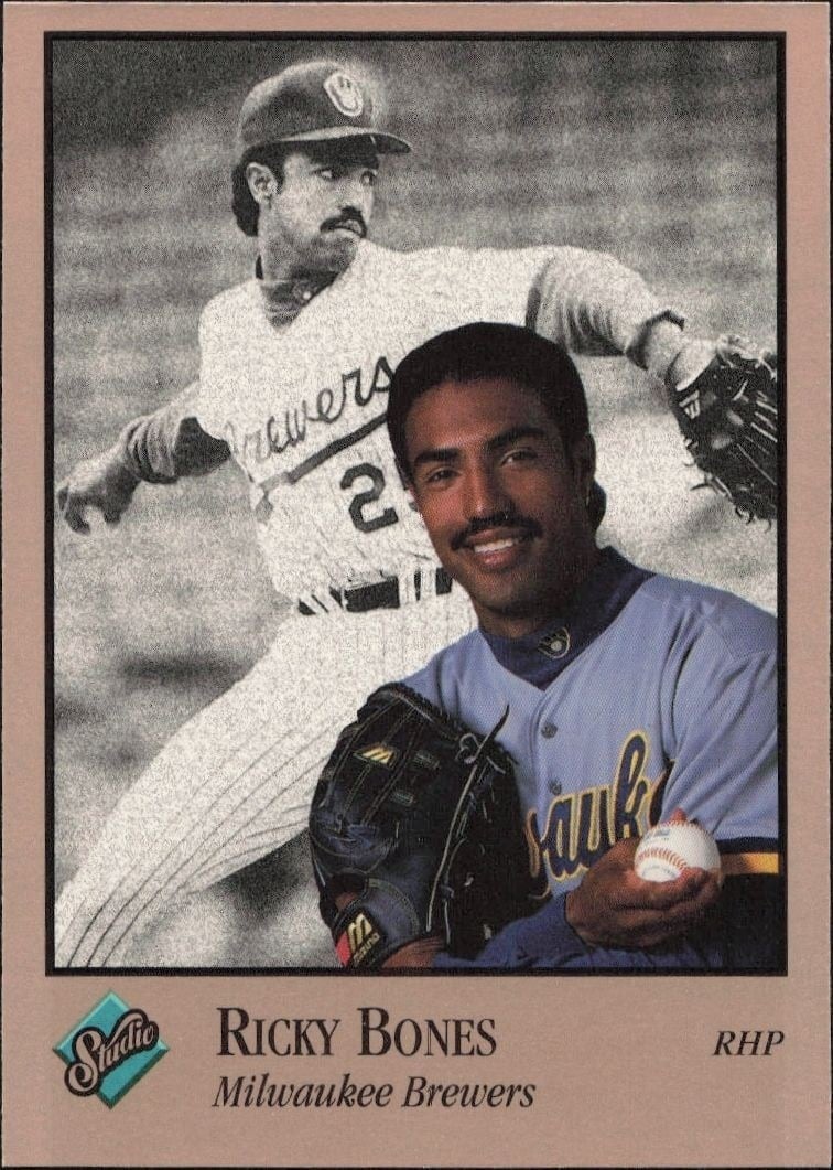Ricky Bones 1992 Leaf Studio #192 Baseball Trading Card - Front 1992 Leaf Studio Ricky Bones #192 baseball trading card front