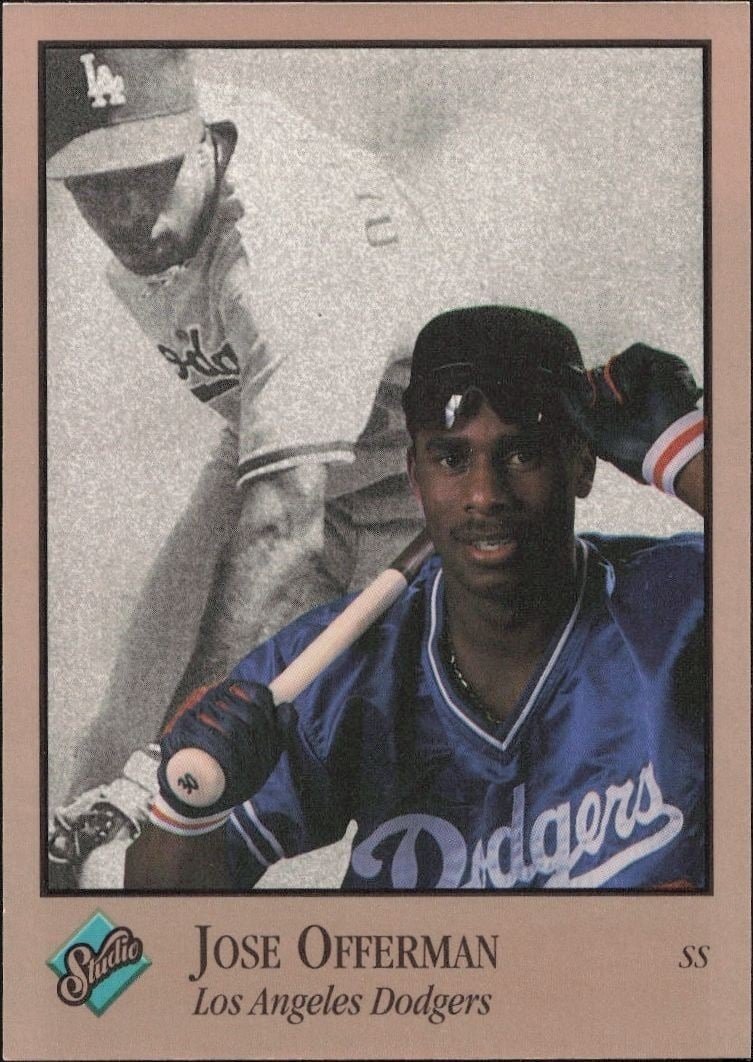 Jose Offerman 1992 Leaf Studio #47 Baseball Trading Card - Front 1992 Leaf Studio Jose Offerman #47 baseball trading card front