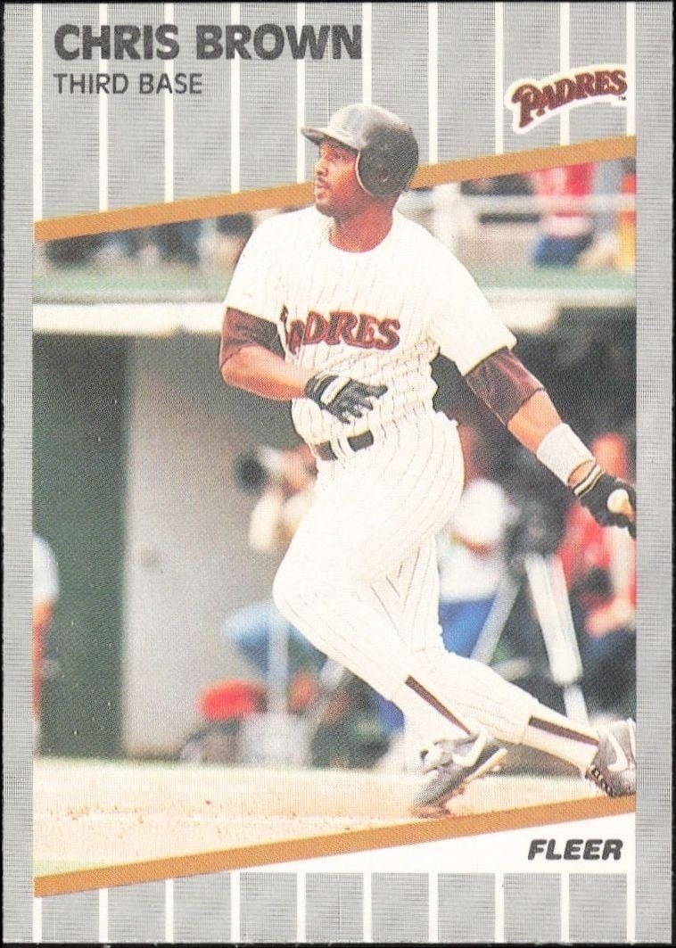 1989 Fleer Chris Brown #301 trading card