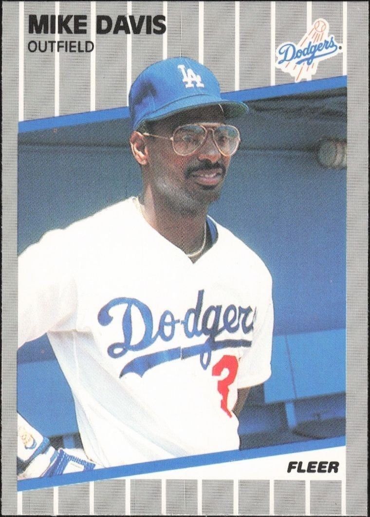 Mike Davis 1989 Fleer #55 Baseball Trading Card - Front 1989 Fleer Mike Davis #55 baseball trading card front