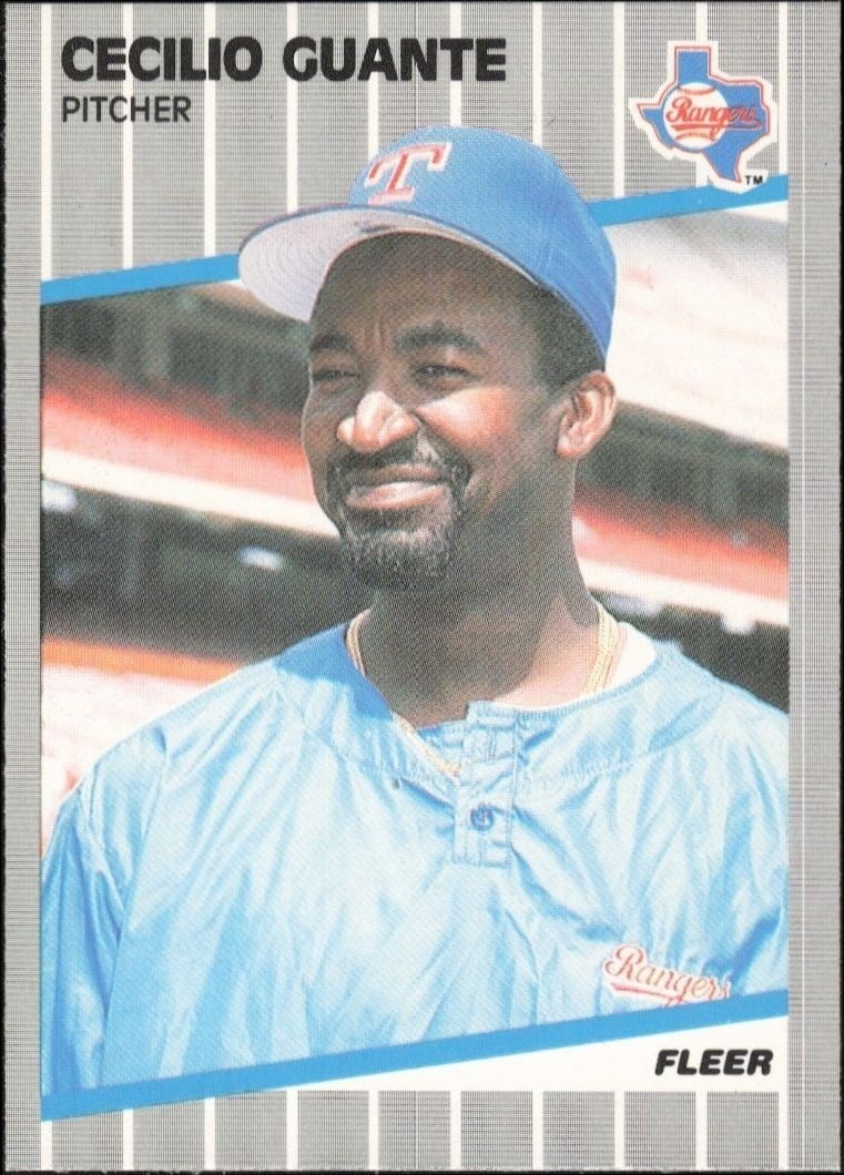 Cecilio Guante 1989 Fleer #519 Baseball Trading Card - Front 1989 Fleer Cecilio Guante #519 baseball trading card front