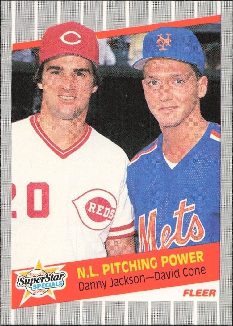 1989 Fleer Danny Jackson / David Cone #636 trading card