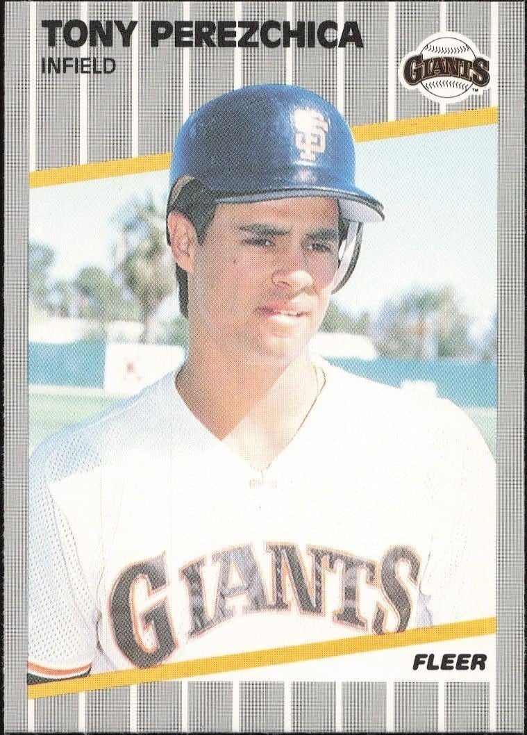 Tony Perezchica 1989 Fleer #338 Baseball Trading Card - Front 1989 Fleer Tony Perezchica #338 baseball trading card front