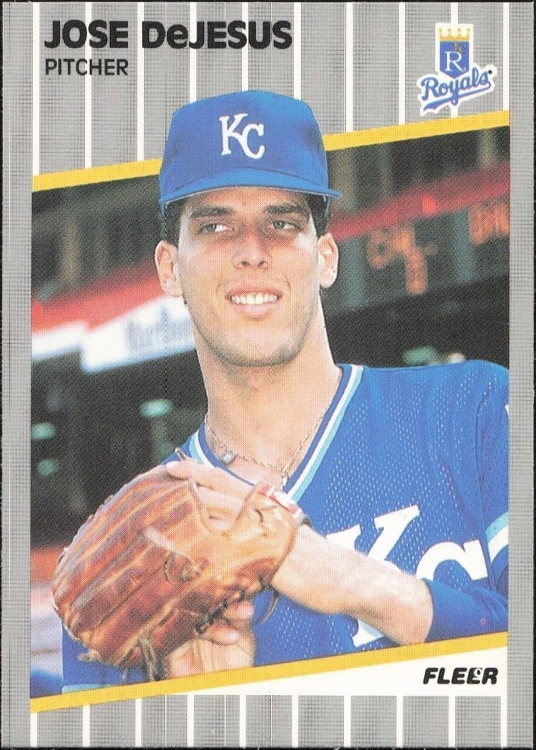 Jose DeJesus 1989 Fleer #280 Baseball Trading Card - Front 1989 Fleer Jose DeJesus #280 baseball trading card front