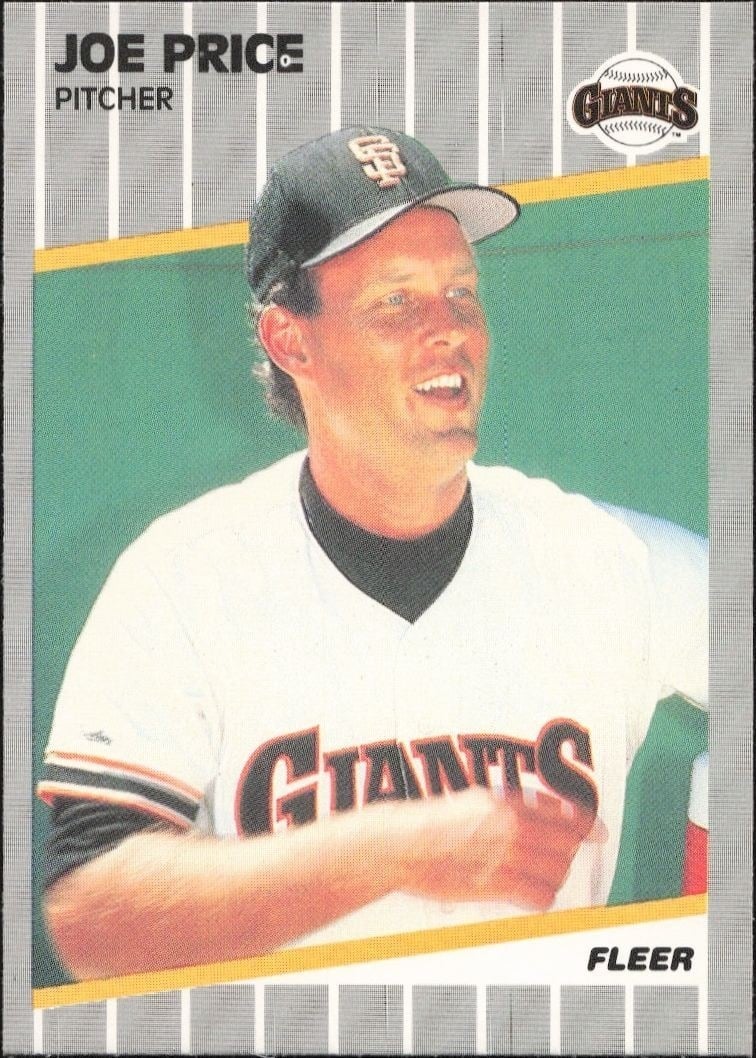 Joe Price 1989 Fleer #339 Baseball Trading Card - Front 1989 Fleer Joe Price #339 baseball trading card front