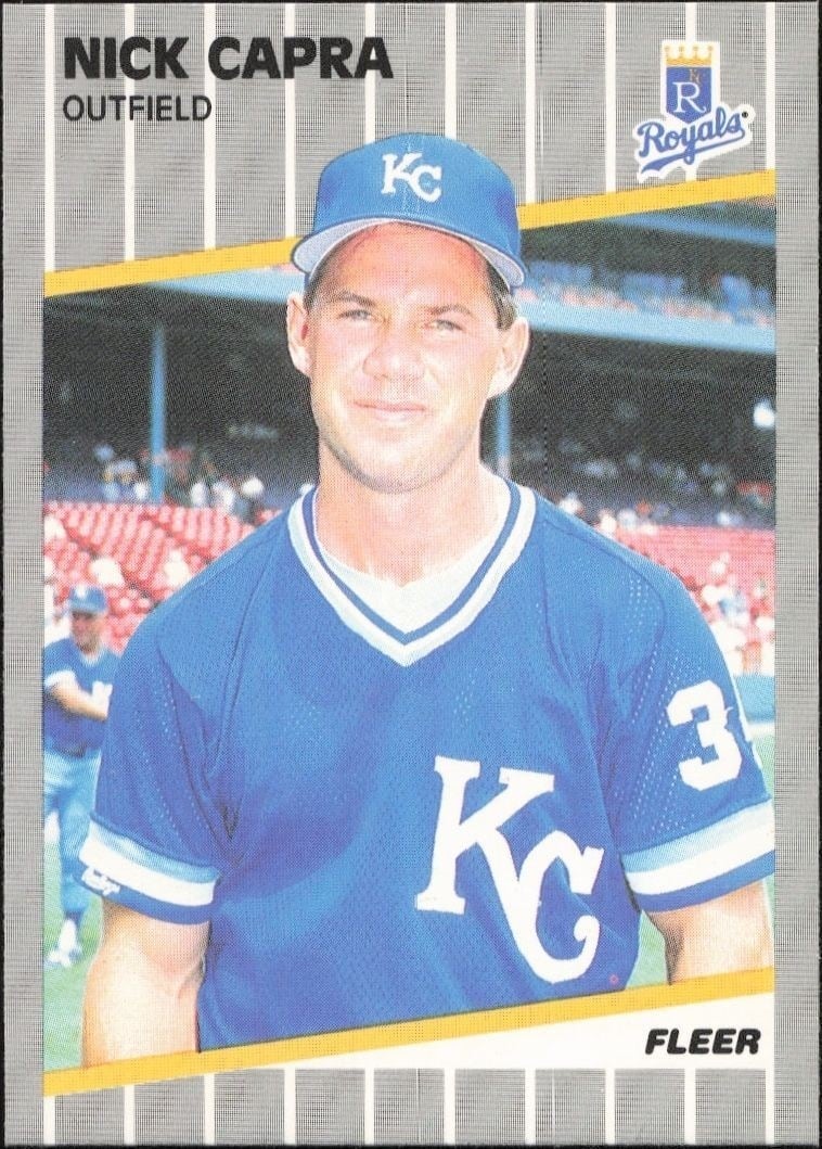 Nick Capra 1989 Fleer #279 Baseball Trading Card - Front 1989 Fleer Nick Capra #279 baseball trading card front