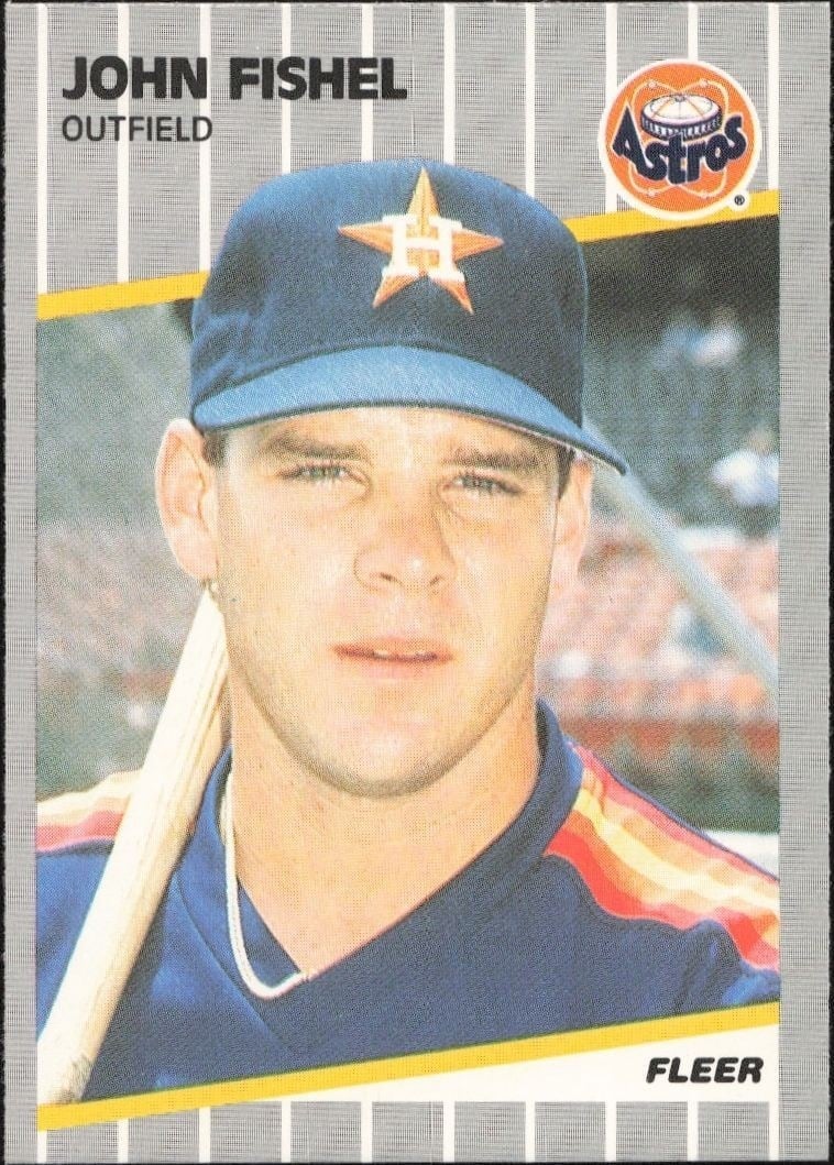 John Fishel 1989 Fleer #358 Baseball Trading Card - Front 1989 Fleer John Fishel #358 baseball trading card front