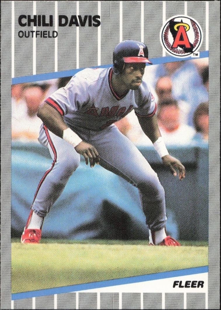 1989 Fleer Chili Davis #474 trading card