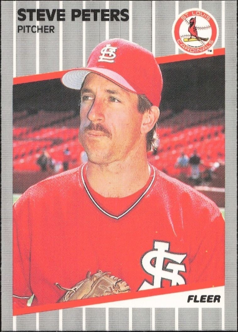 Steve Peters 1989 Fleer #462 Baseball Trading Card - Front 1989 Fleer Steve Peters #462 baseball trading card front