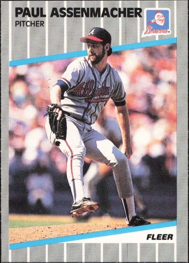 1989 Fleer Paul Assenmacher #586 trading card