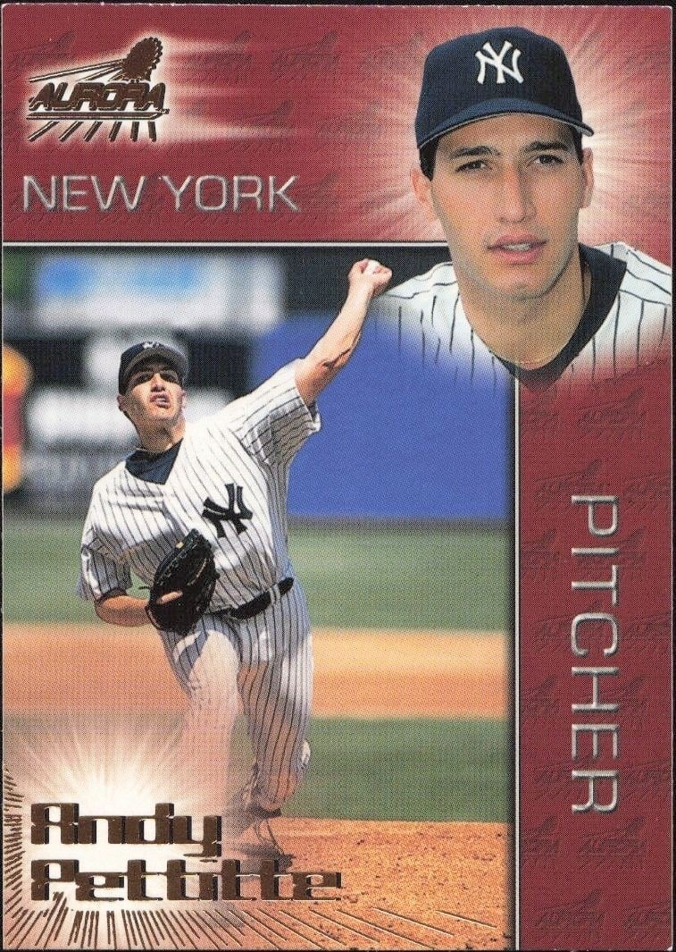 Andy Pettitte 1998 Pacific Aurora #62 Baseball Trading Card - Front 1998 Pacific Aurora Andy Pettitte #62 baseball trading card front