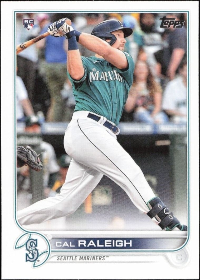 Cal Raleigh 2022 Topps #277 Baseball Trading Card - Front 2022 Topps Cal Raleigh #277 baseball trading card front