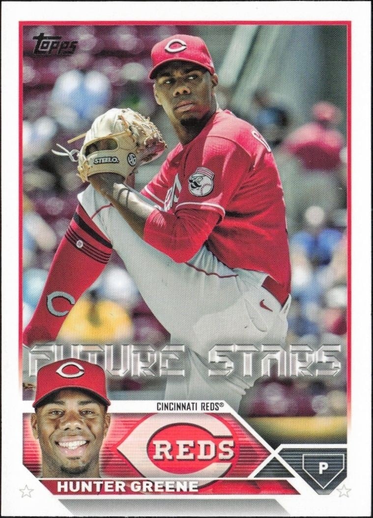 2023 Topps Series 1 Hunter Greene #155 trading card