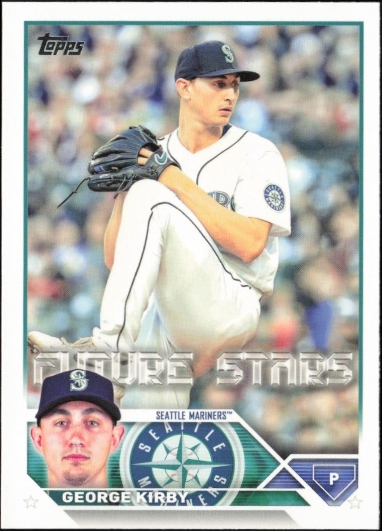 George Kirby 2023 Topps #195 Baseball Trading Card - Front 2023 Topps George Kirby #195 baseball trading card front