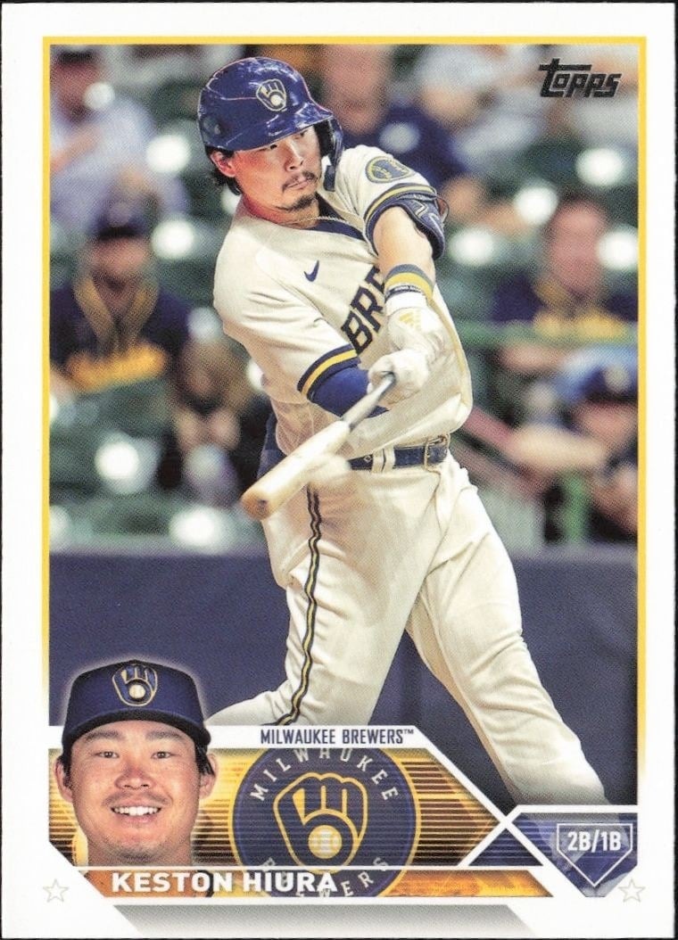 Keston Hiura 2023 Topps #104 Baseball Trading Card - Front 2023 Topps Keston Hiura #104 baseball trading card front