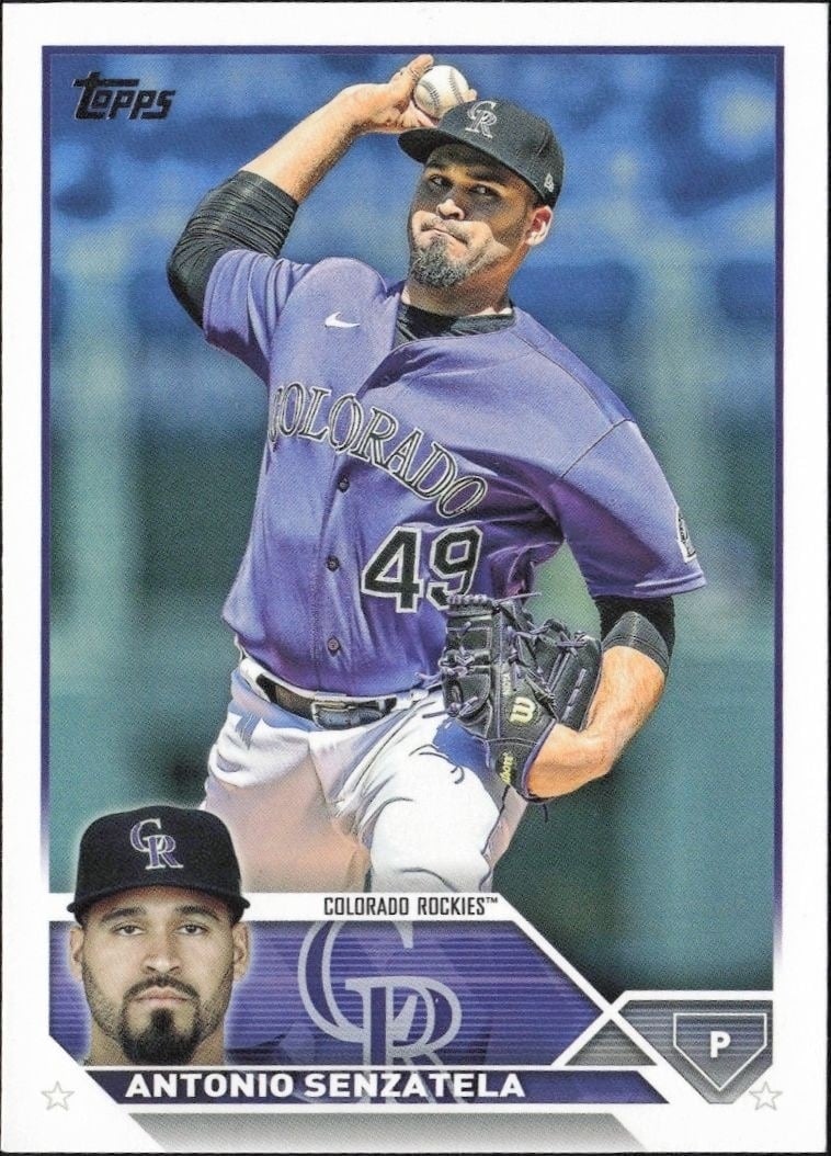 Antonio Senzatela 2023 Topps #99 Baseball Trading Card - Front 2023 Topps Antonio Senzatela #99 baseball trading card front