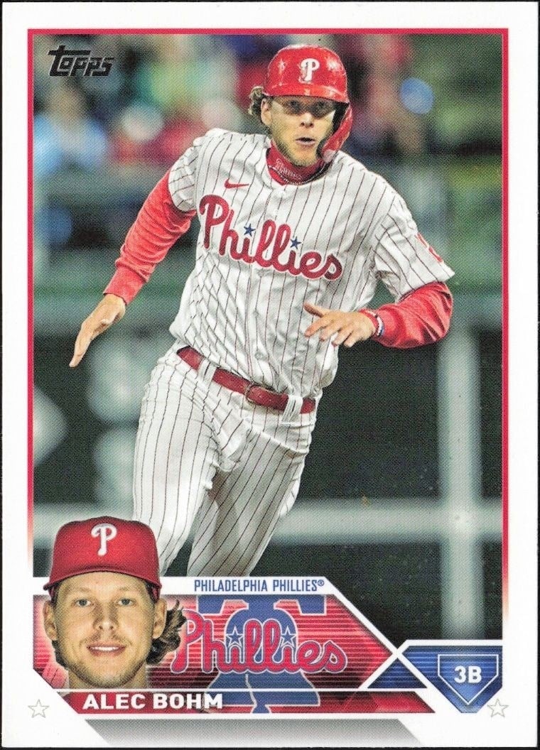 Alec Bohm 2023 Topps #128 Baseball Trading Card - Front 2023 Topps Alec Bohm #128 baseball trading card front