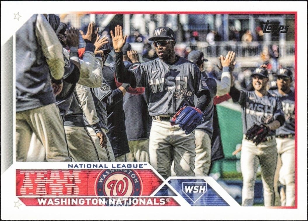 Washington Nationals 2023 Topps #316 Baseball Trading Card - Front 2023 Topps Washington Nationals #316 baseball trading card front