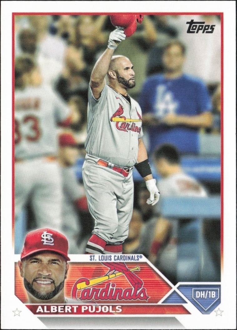 Albert Pujols 2023 Topps #5 Baseball Trading Card - Front 2023 Topps Albert Pujols #5 baseball trading card front