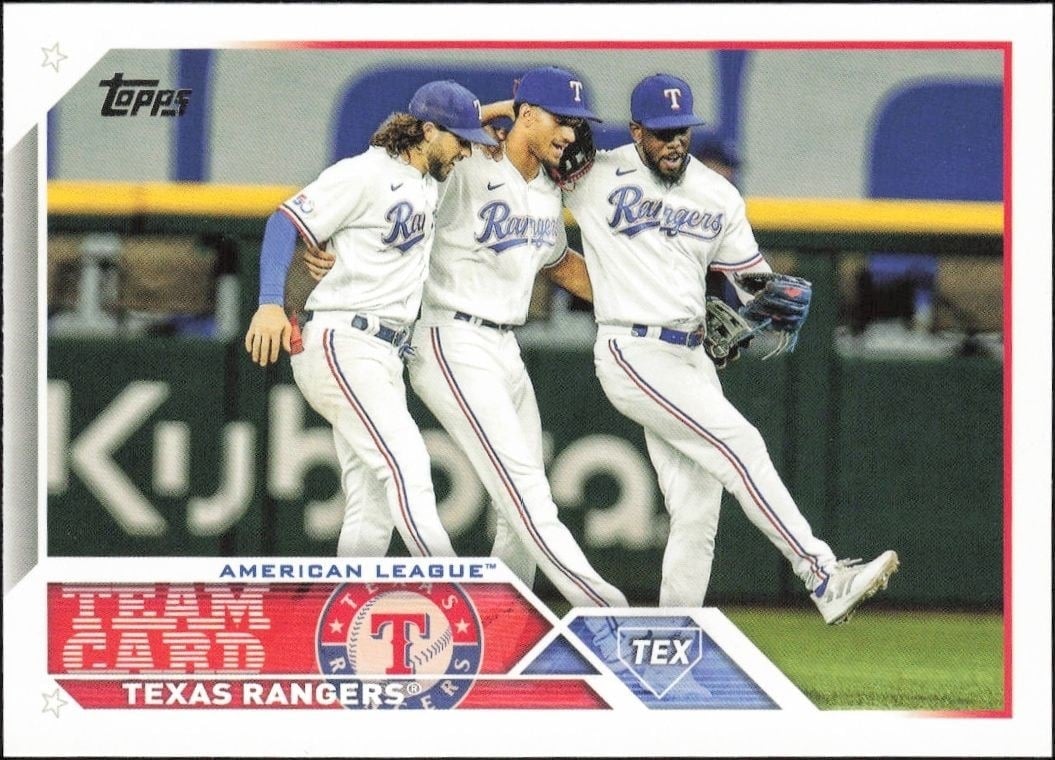 2023 Topps Series 1 Texas Rangers #292 trading card