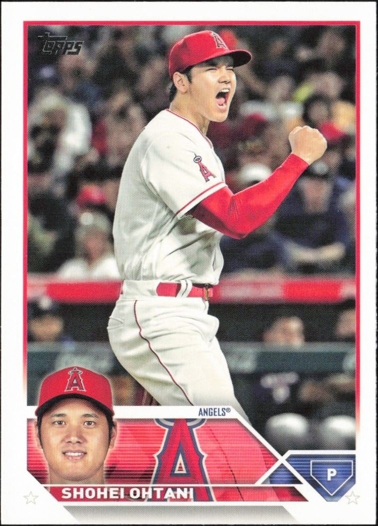 Shohei Ohtani 2023 Topps #17 Baseball Trading Card - Front 2023 Topps Shohei Ohtani #17 baseball trading card front