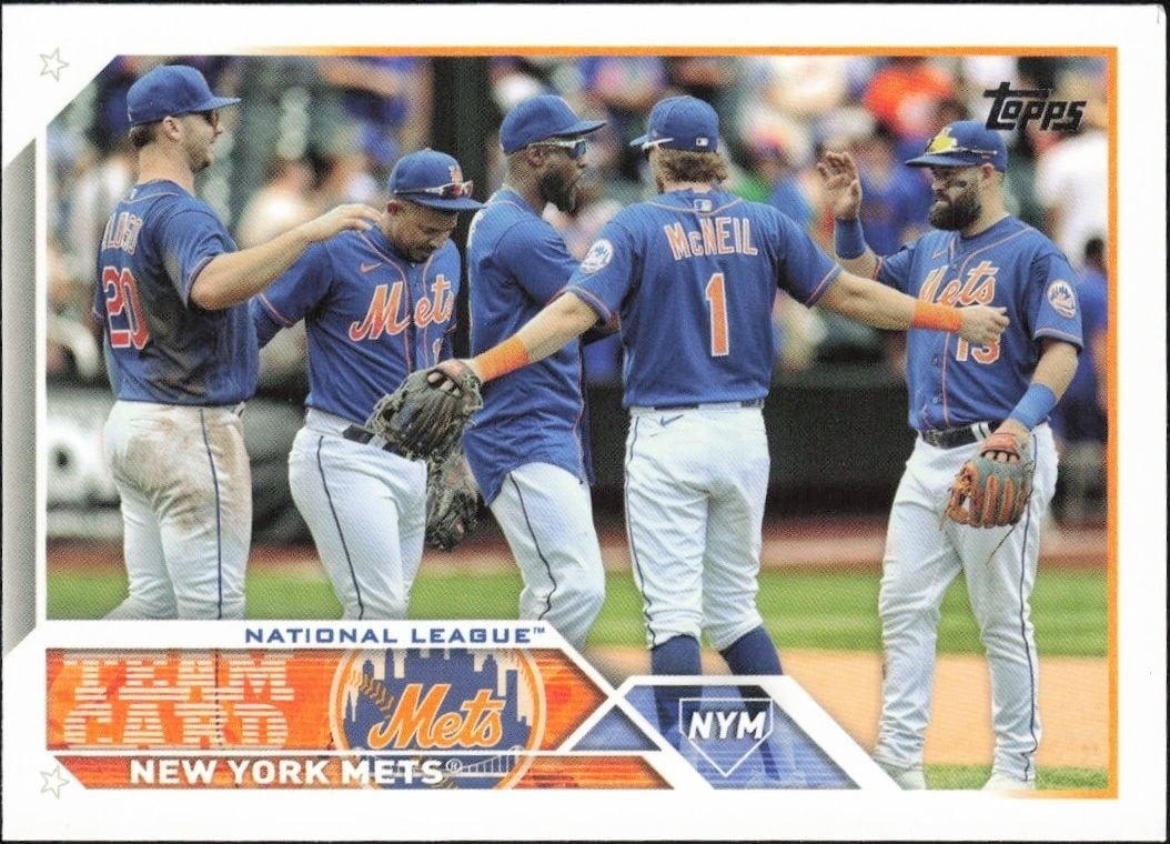 New York Mets 2023 Topps #291 Baseball Trading Card - Front 2023 Topps New York Mets #291 baseball trading card front