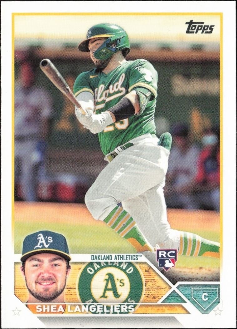 Shea Langeliers 2023 Topps #127 Baseball Trading Card - Front 2023 Topps Shea Langeliers #127 baseball trading card front