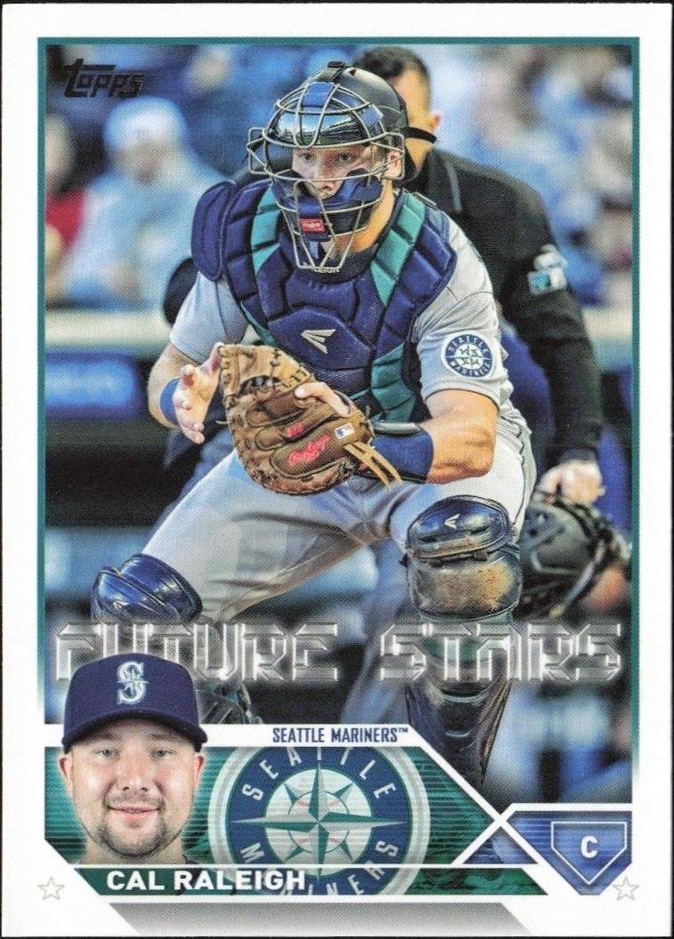 Cal Raleigh 2023 Topps #160 Baseball Trading Card - Front 2023 Topps Cal Raleigh #160 baseball trading card front