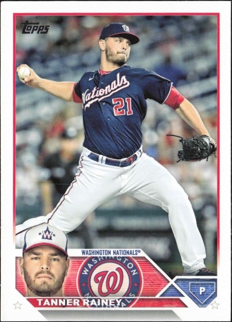 Tanner Rainey 2023 Topps #80 Baseball Trading Card - Front 2023 Topps Tanner Rainey #80 baseball trading card front