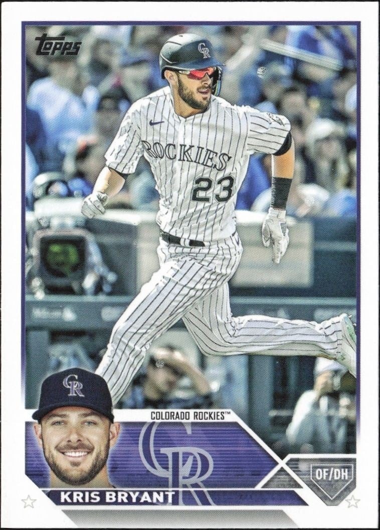 Kris Bryant 2023 Topps #158 Baseball Trading Card - Front 2023 Topps Kris Bryant #158 baseball trading card front