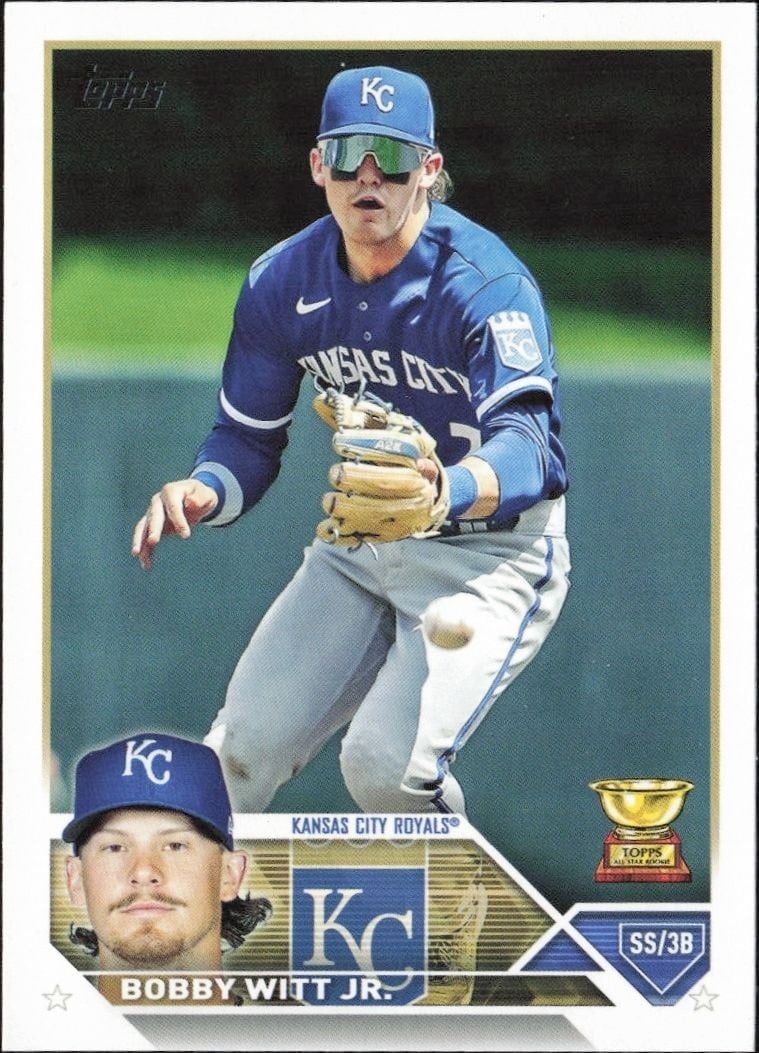 Bobby Witt Jr. 2023 Topps #7 Baseball Trading Card - Front 2023 Topps Bobby Witt Jr. #7 baseball trading card front